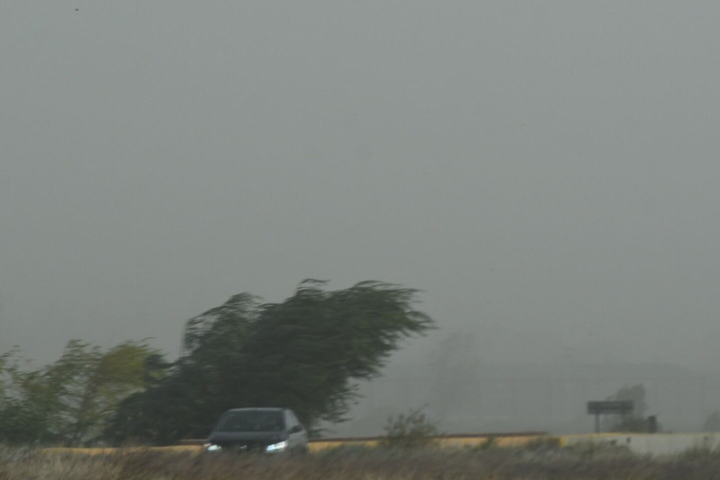 Fuertes ráfagas de viento y polvo en Mendoza. 