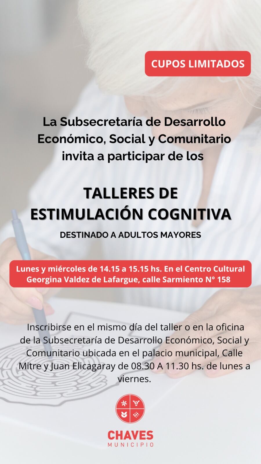 Talleres de Inclusión Laboral y de Estimulación Cognitiva en Gonzales Chaves