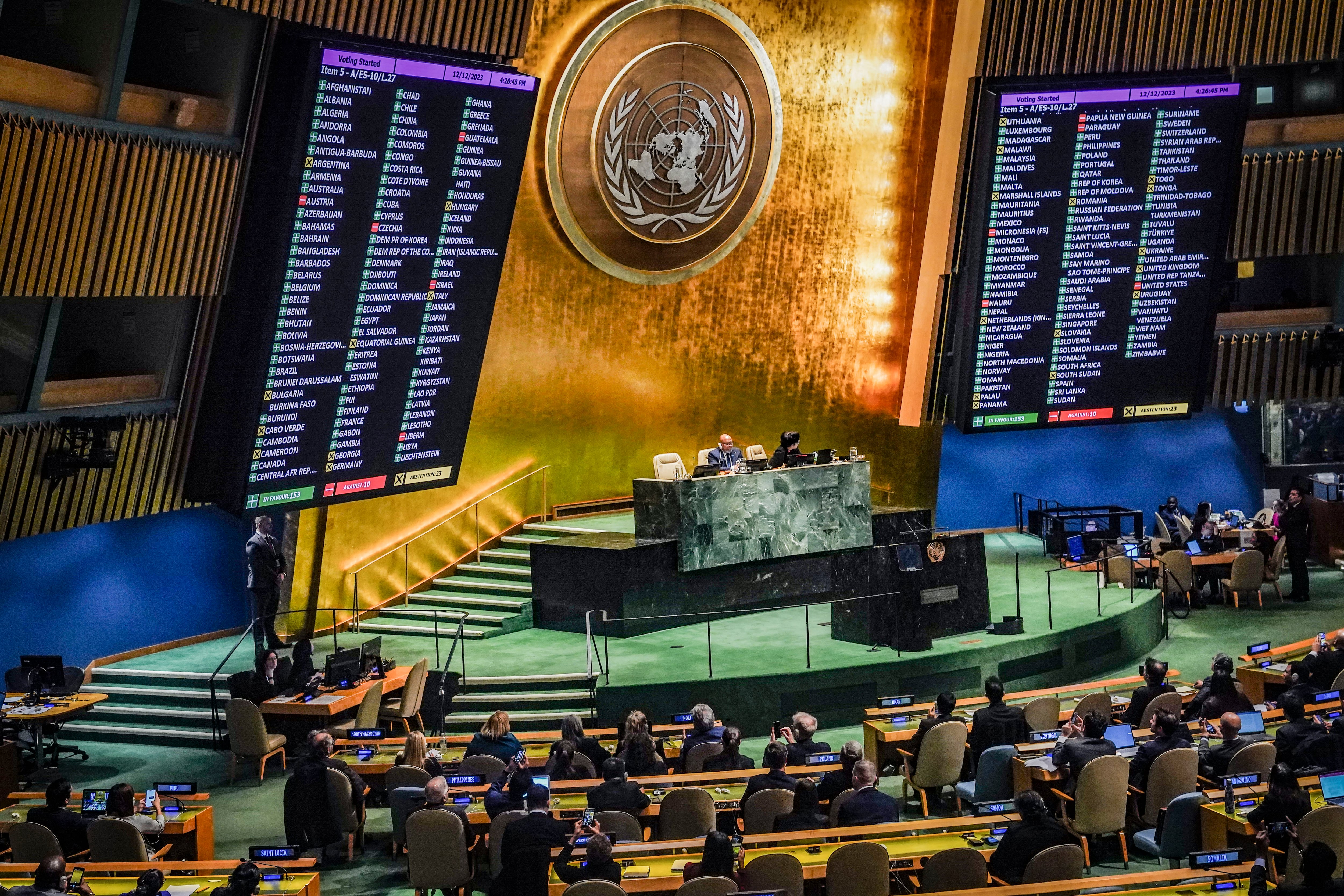 La Asamblea General de la ONU.