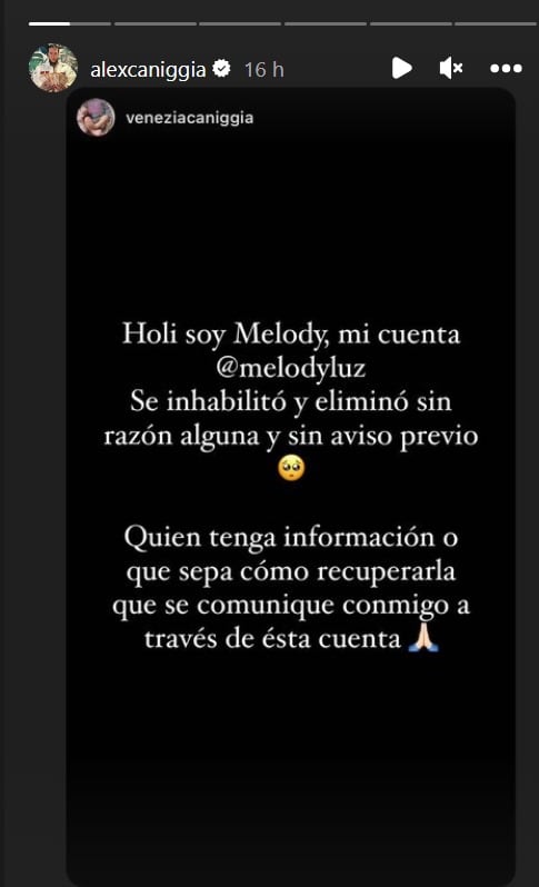 El pedido de ayuda de Melody Luz