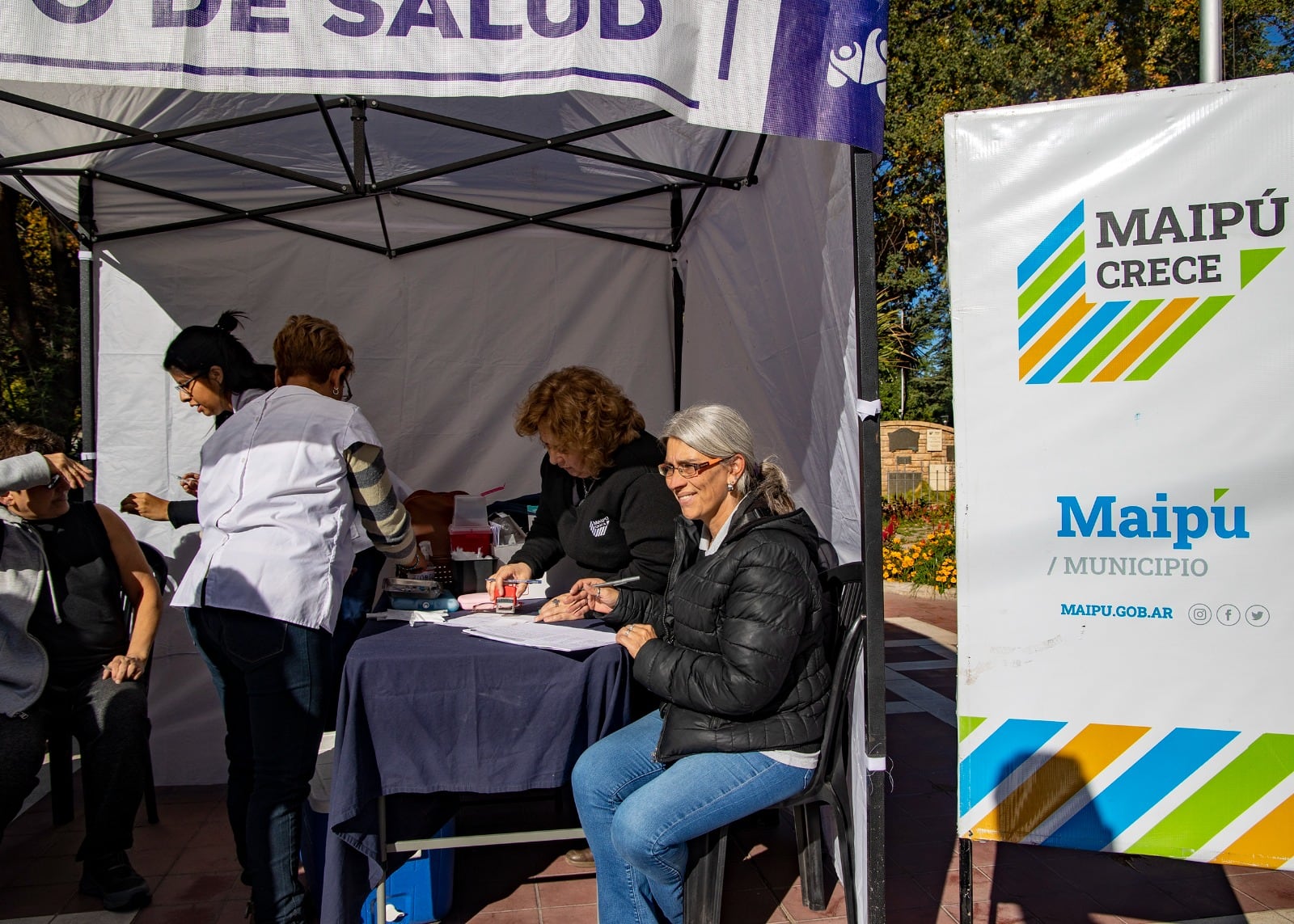 La Municipalidad de Maipú mantiene un cronograma de puestos de vacunación. Foto: Maipú Municipio.