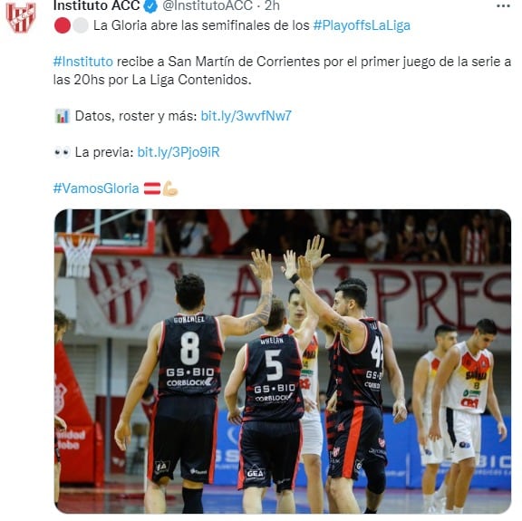 Instituto enfrenta a San Martín de Corrientes para ser finalista de la Liga Nacional.