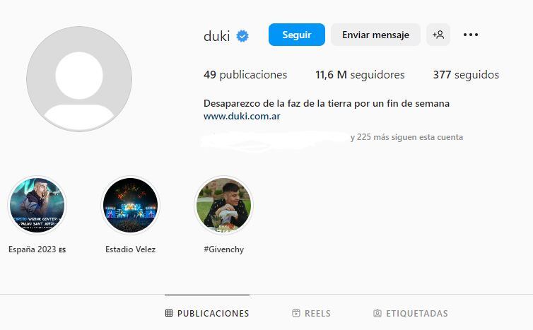 Duki cambió las portadas de sus canciones, desapareció de las redes pero antes dejó un llamativo mensaje