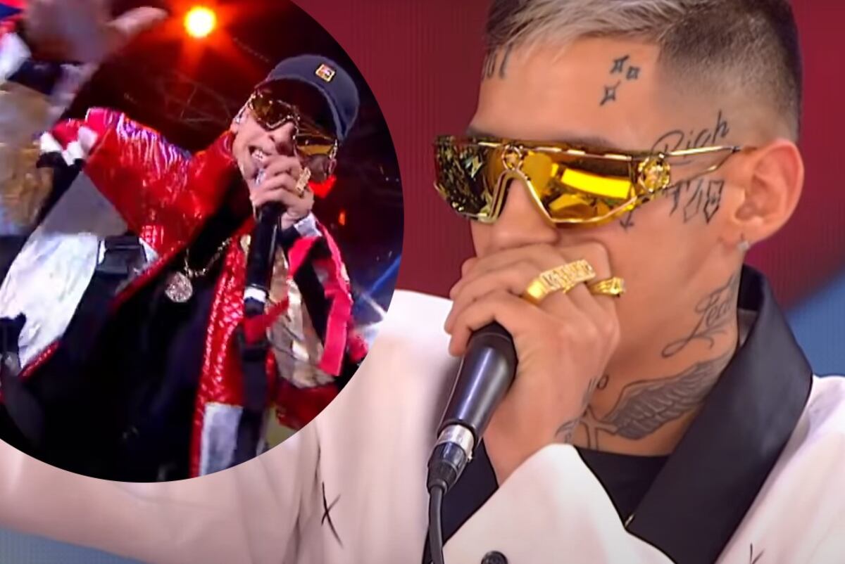 L-Gante debutó como jurado en Showmatch y cerró “La Academia” con un show