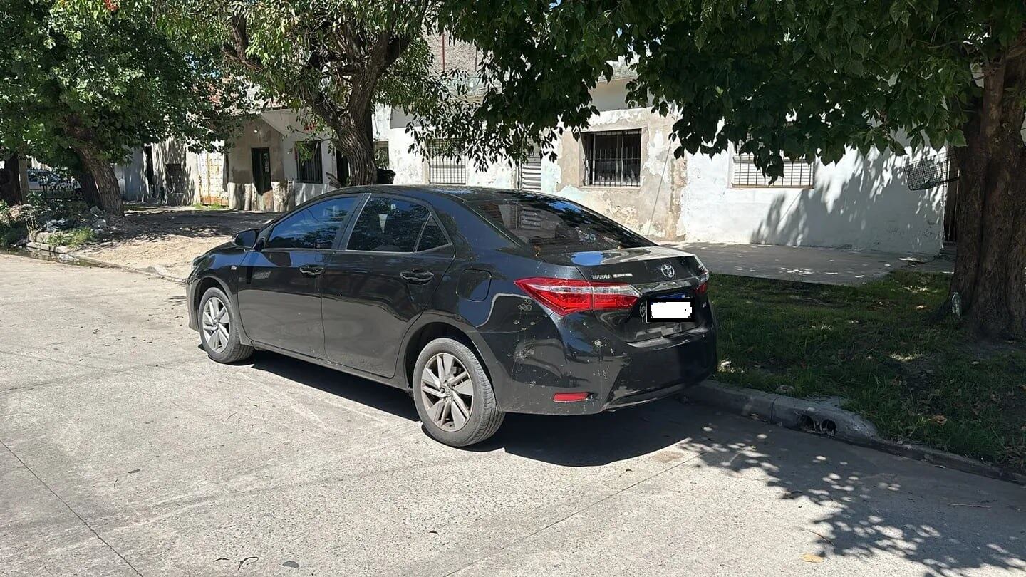 El auto que utilizaron en el robo.