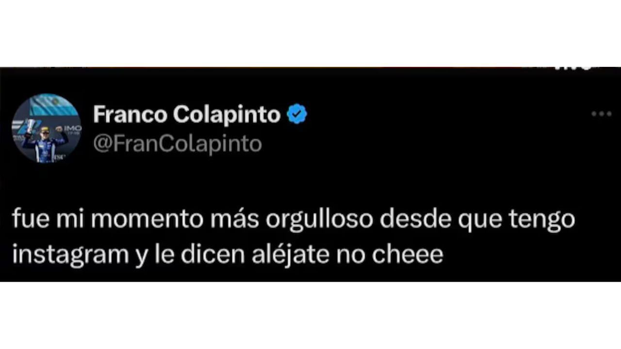 La picante respuesta de Franco Colapinto sobre su vínculo con la China Suárez: ¿romance en puerta?