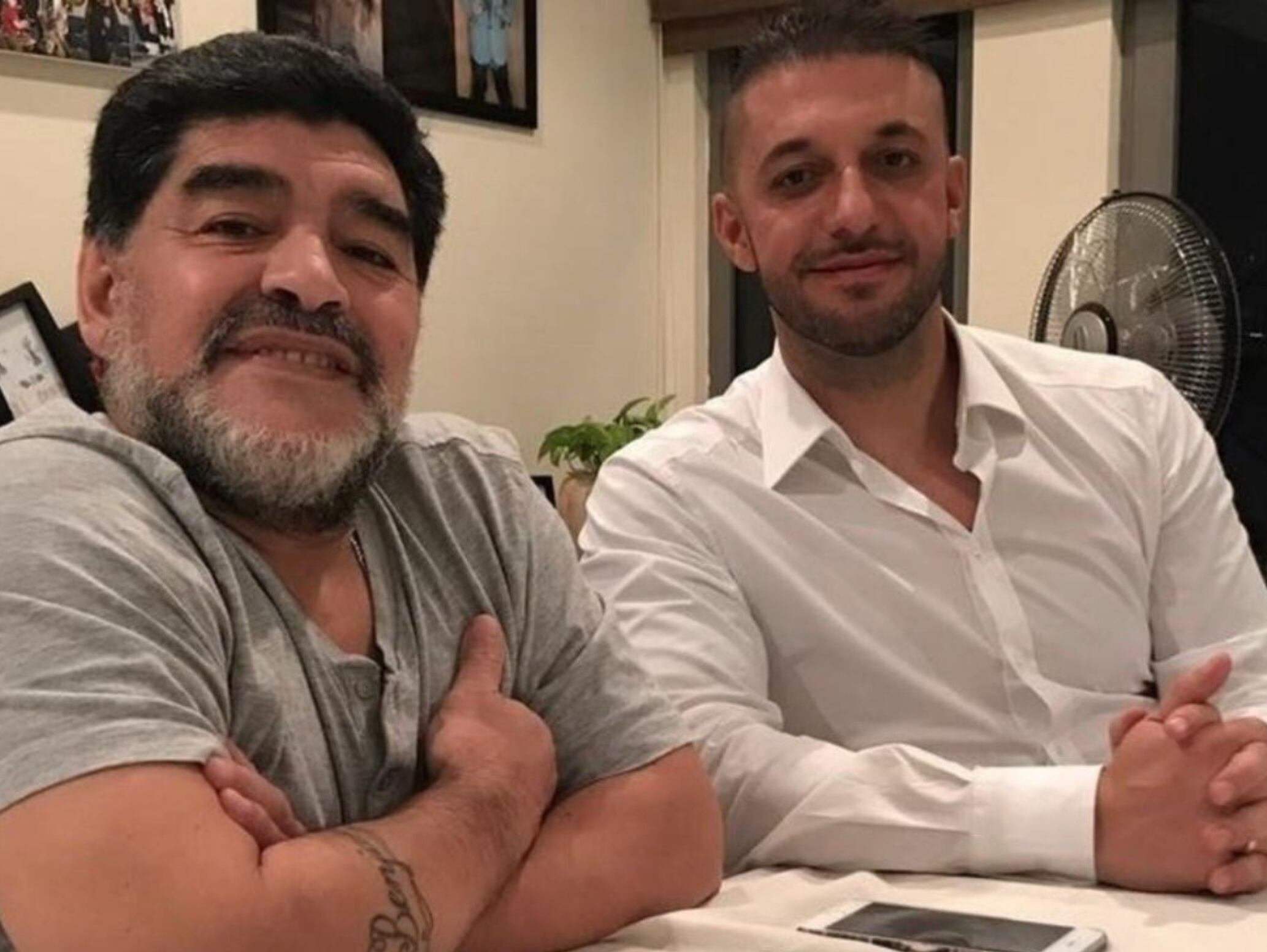 Diego Maradona junto a Matías Morla.