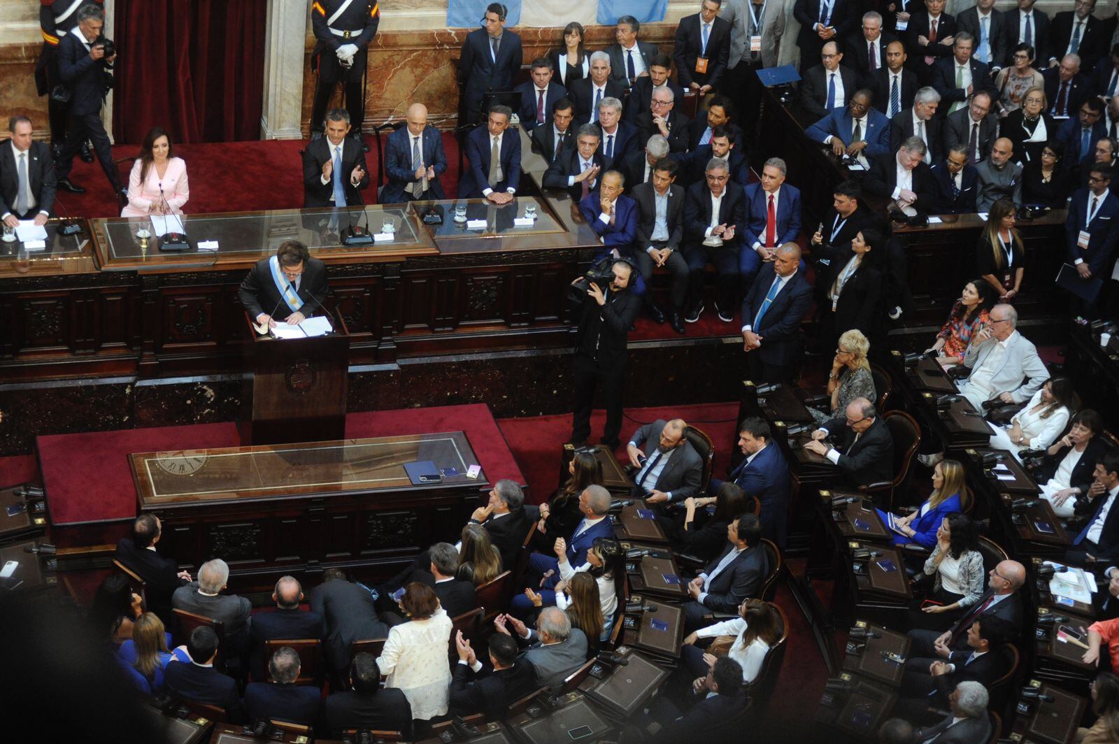 Discurso del presidente Javier Milei ante la Asamblea Legislativa en el Congreso. Foto: Federico Lopez Claro