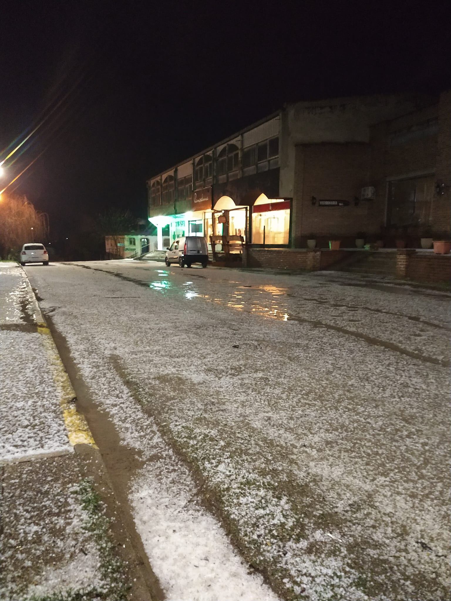 Intenso granizo en la localidad del departamento de Río Cuarto.