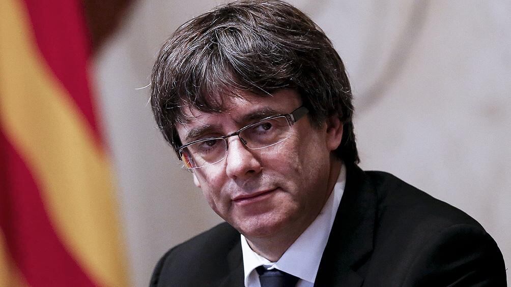 Puigdemont, presidente del gobierno regional de Cataluña durante la declaración fallida de independencia de 2017.