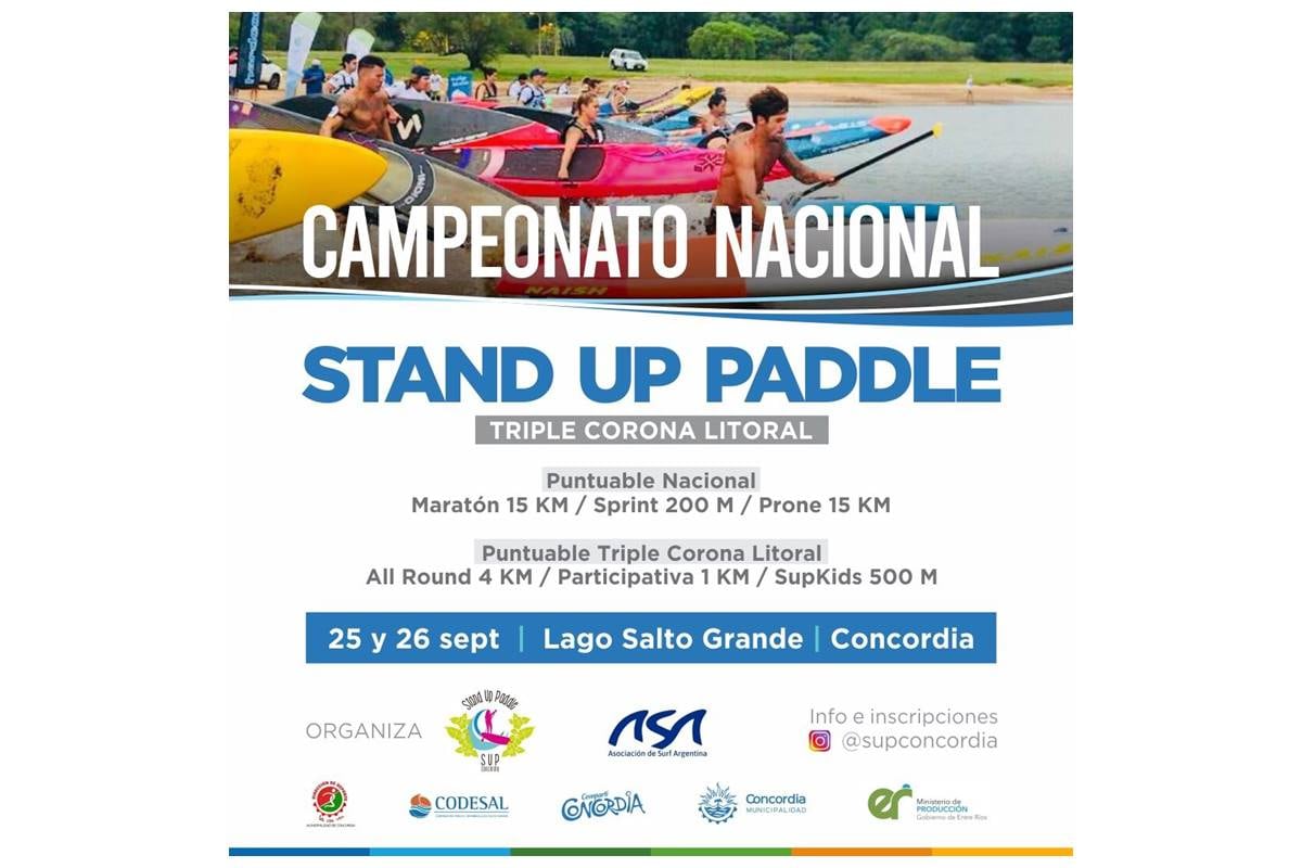 Campeonato Nacional de SUP en Concordia