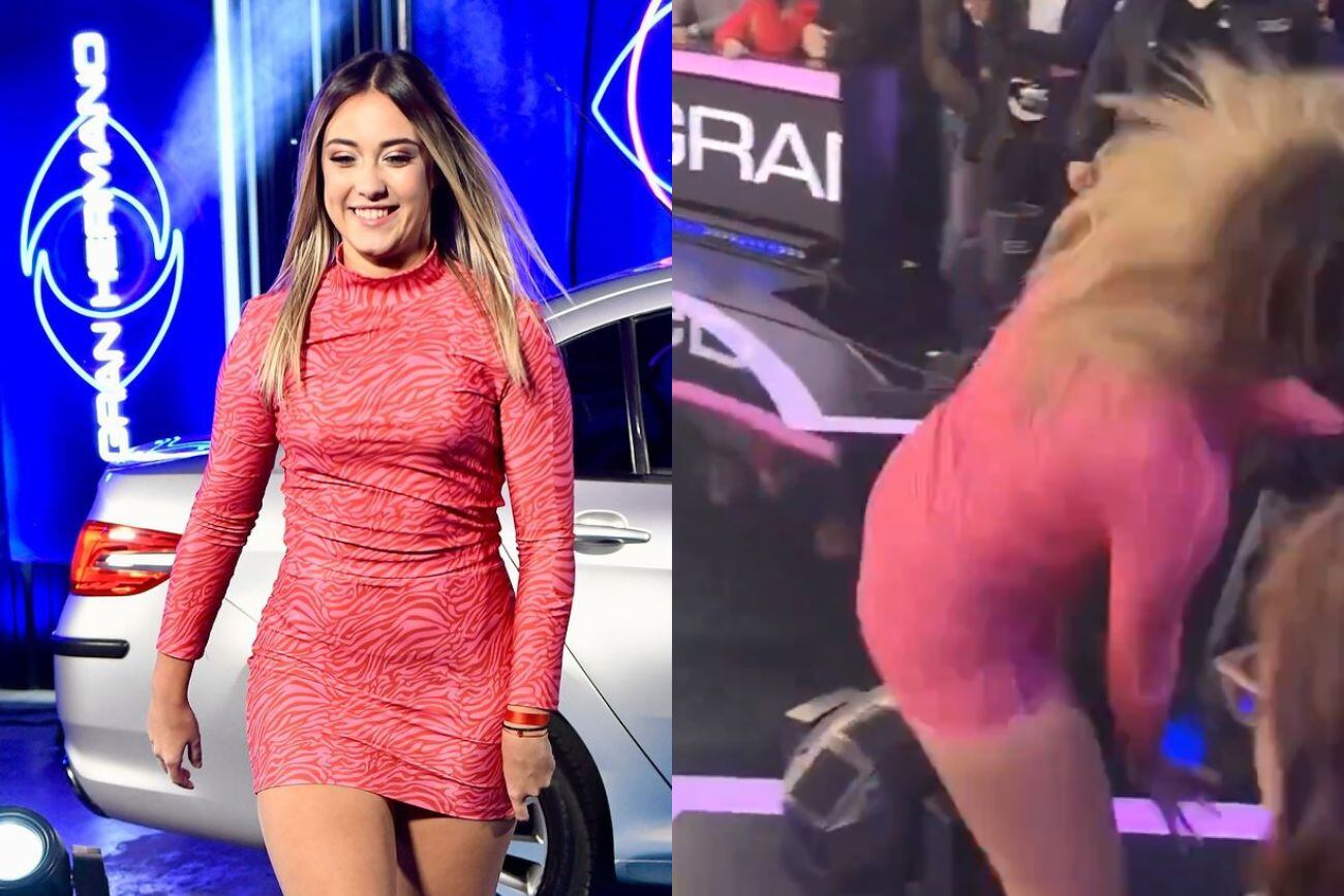 Florencia salió de Gran Hermano y se cayó en el estudio de Telefe (Collage web)