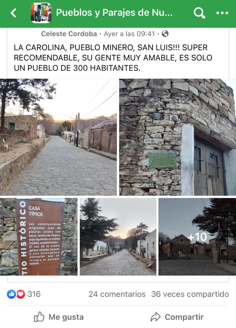 Pueblos y Parajes de San Luis.