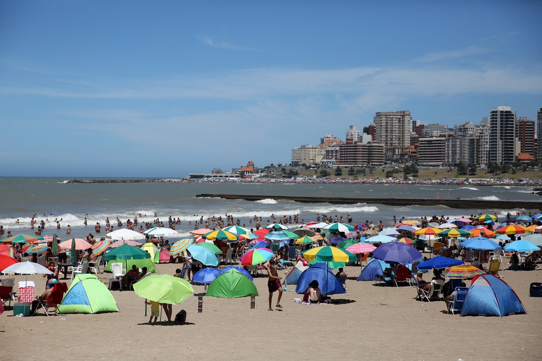 Mar del Plata, uno de los centros más elegidos por los turistas. 