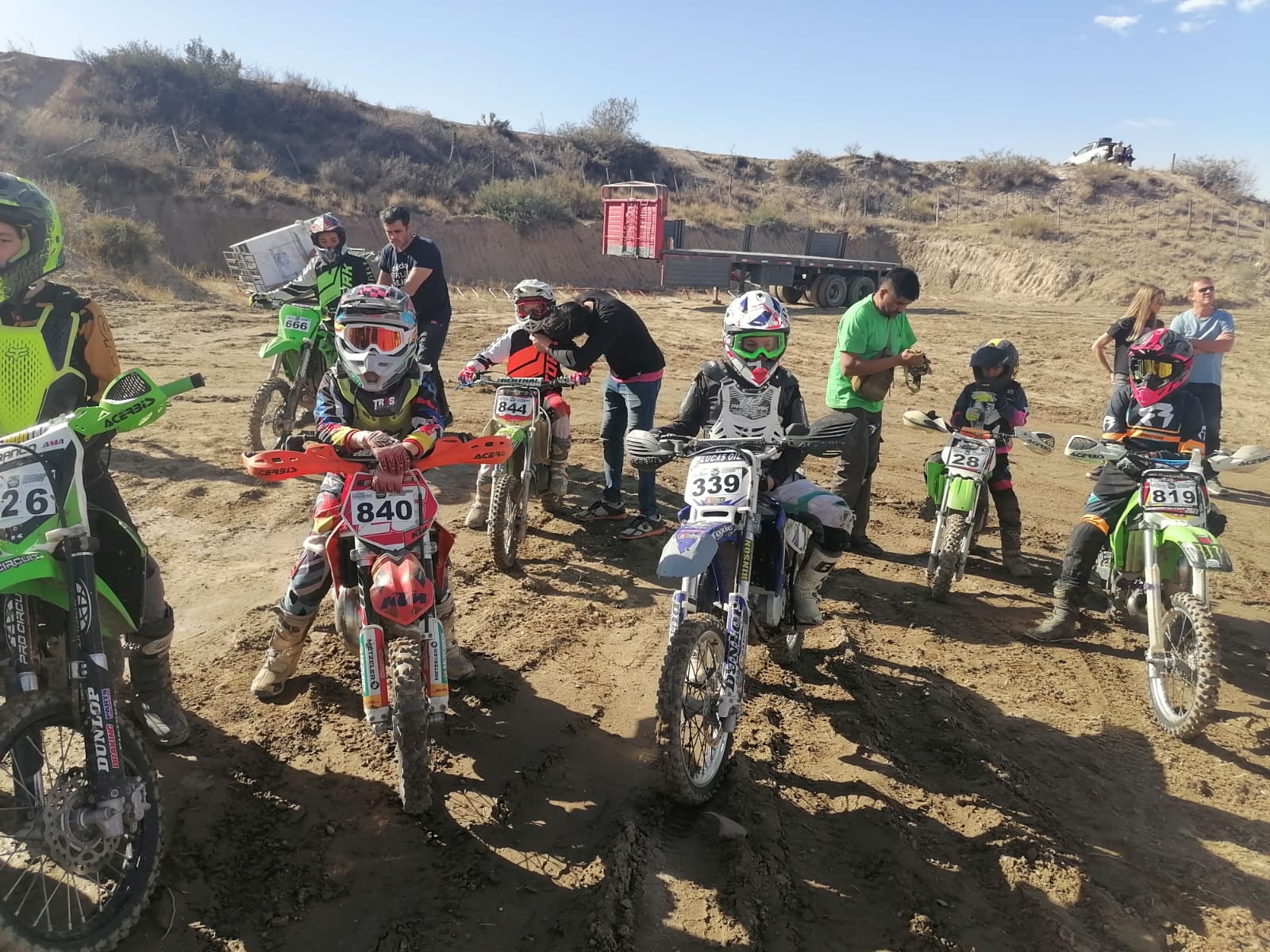 El semillero del enduro mendocino, antes de comenzar la competencia.