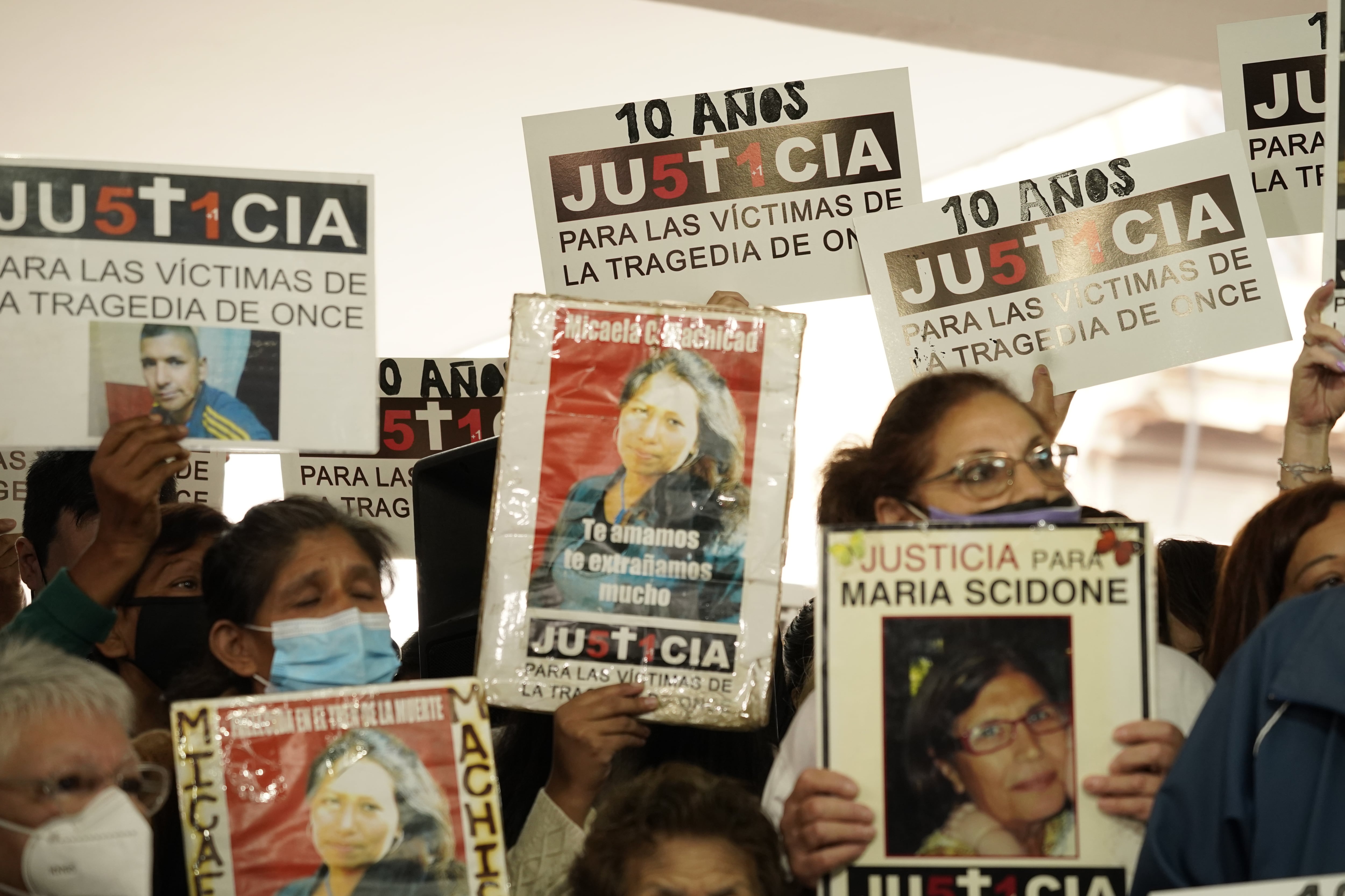 Imágenes del acto en homenaje a las víctimas de la Tragedia de Once.