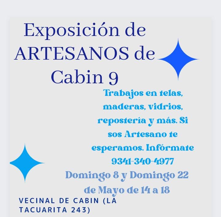 Pérez: se realizará una exposición de artesanos en Cabín 9