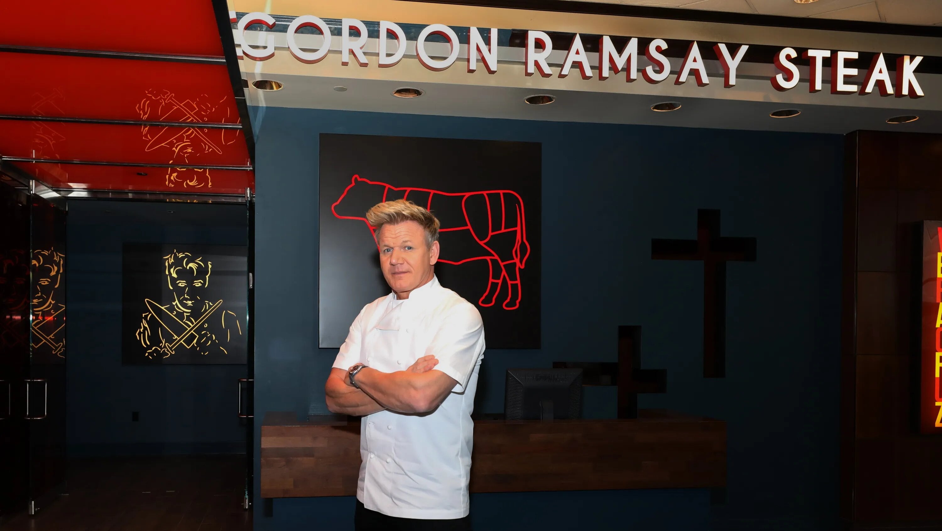 Gordon Ramsay, el reconocido chef británico en uno de sus restaurantes en Atlantic City, Estados Unidos.