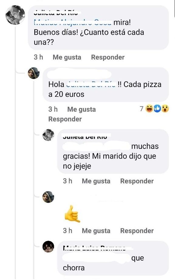 Una usuaria se llevó pizzas selladas al vacío de Guerrin y las vende a 20 euros cada una