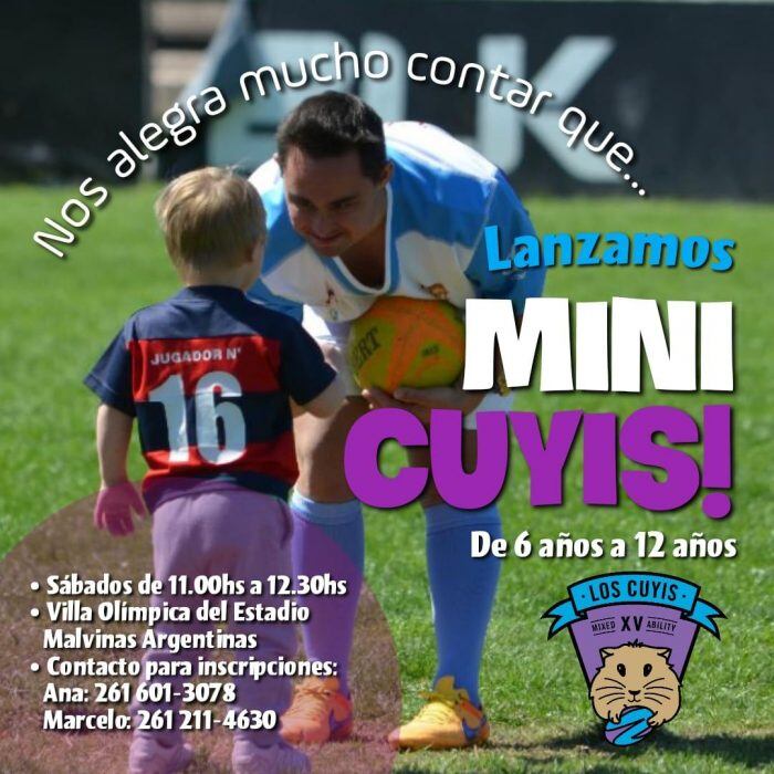 "Mini Cuyis" el equipo de rugby inclusivo.