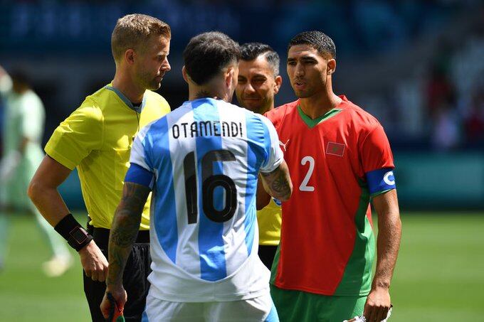 El primer partido de la sub 23 en París fue contra Marruecos. (Prensa COA).