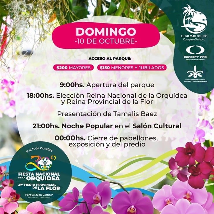 El municipio de Montecarlo se prepara para la 30° Fiesta Nacional de la Orquídea y 37° Provincial de la Flor.