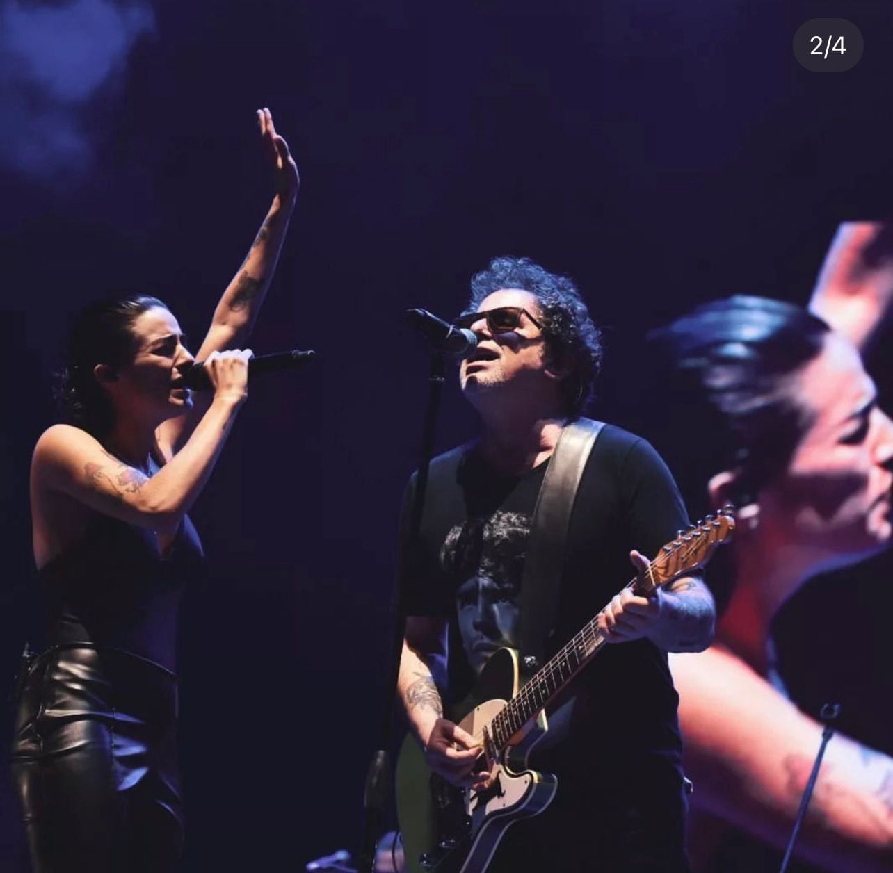 Andrés Calamaro y Zoe Gotusso en el Movistar Arena.