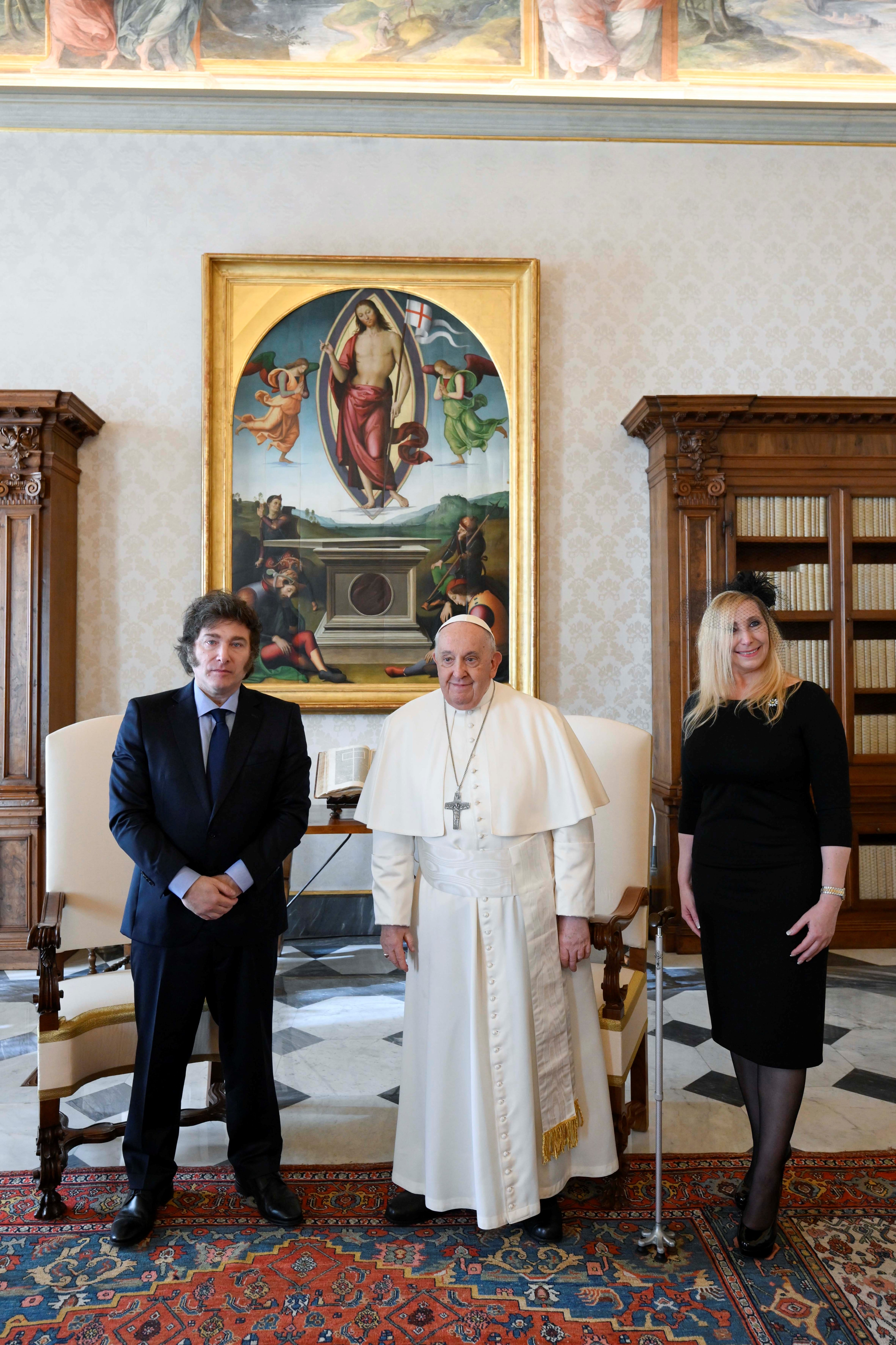 La audiencia entre Javier Milei y el Papa Francisco. Foto: AP