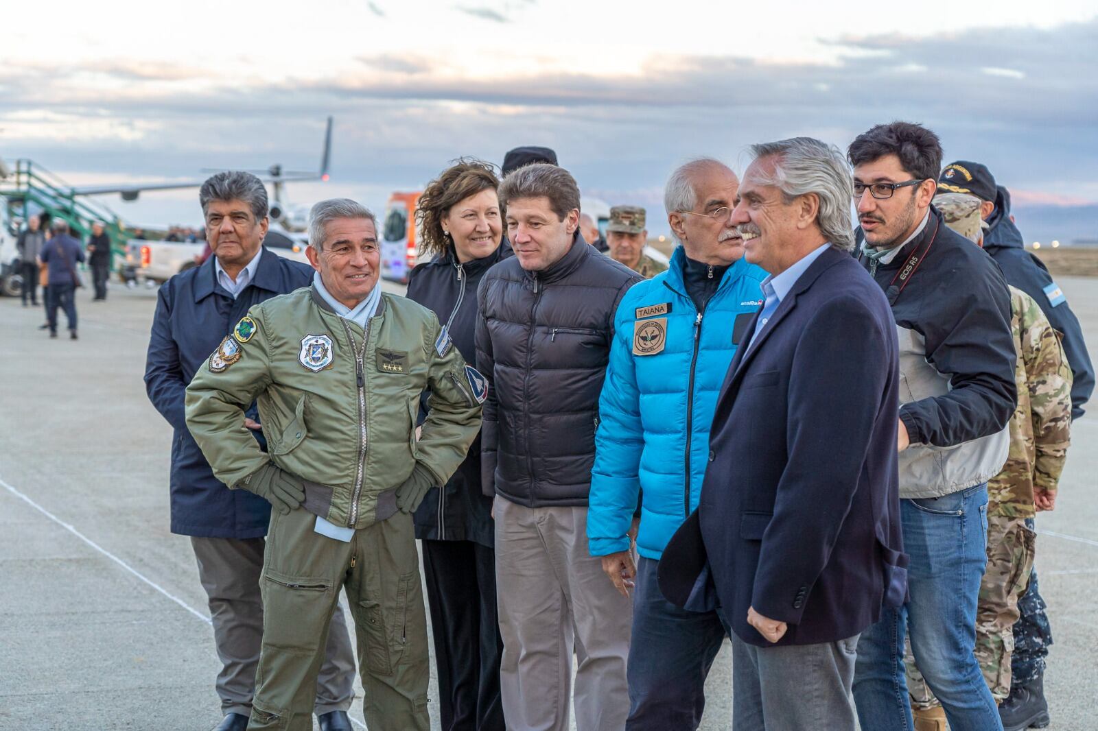 El gobernador Gustavo Melella recibió al presidente Alberto Fernández.