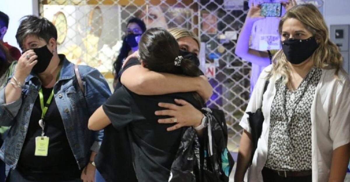 El último adiós de los trabajadores de Falabella en San Juan