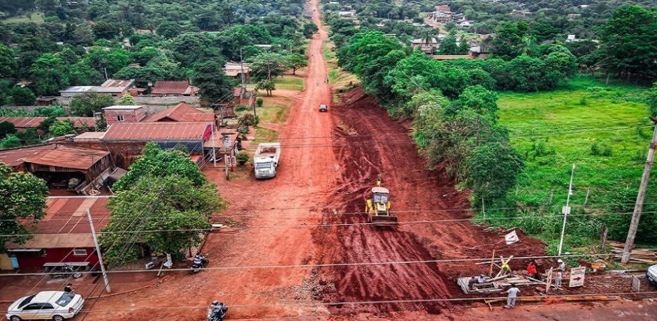 Continúan realizando obras en la avenida Córdoba de Eldorado.