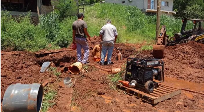 Reparaciones en la planta de agua potable de Iguazú