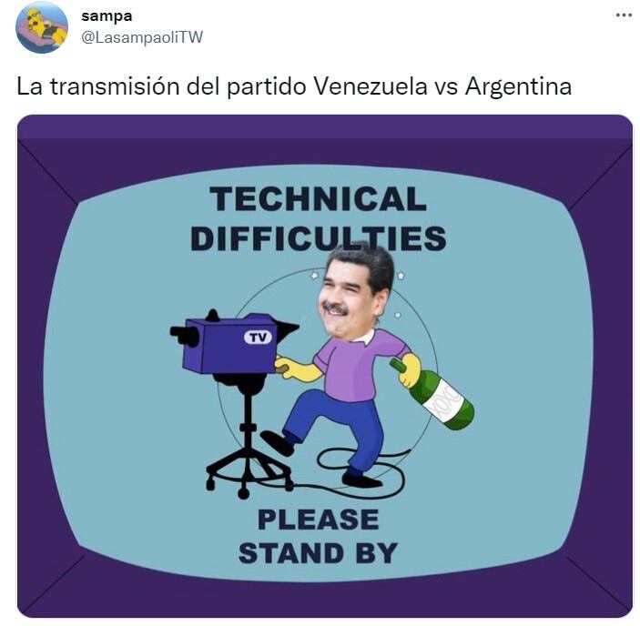 Los mejores memes del corte en el partido entre Argentina y Venezuela