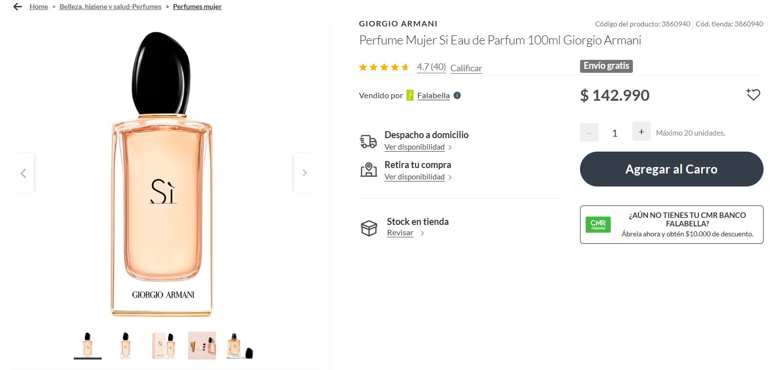 Esto es lo que vale un perfume para mujer de Armani.