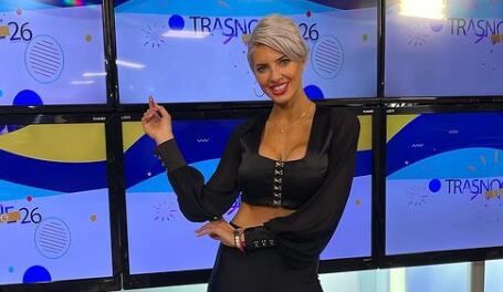 Tamara Bella en el noticiero. (Foto: tamibellatb)