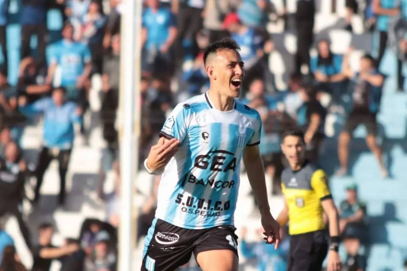 Bruno Nasta abrió el camino para la Academia ante Mitre, en Nueva Itralia. (Prensa Racing)