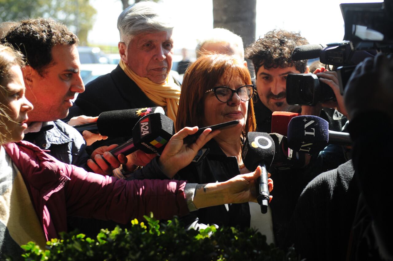 Patricia Bullrich dialogó con los periodistas luego del almuerzo.