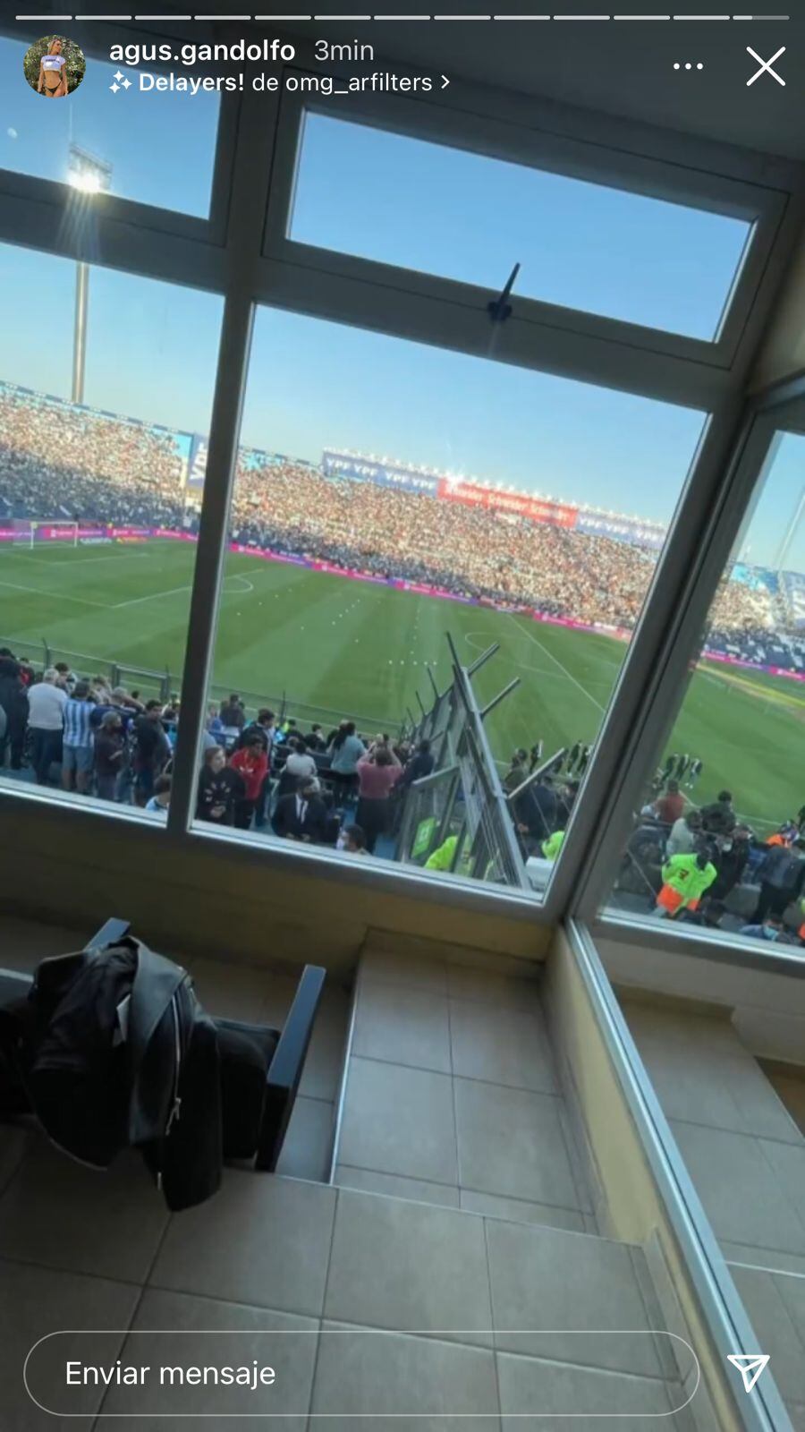 Agustina Gandolfo viajó a San Juan para alentar a Lautaro Martínez y a la Selección Argentina.