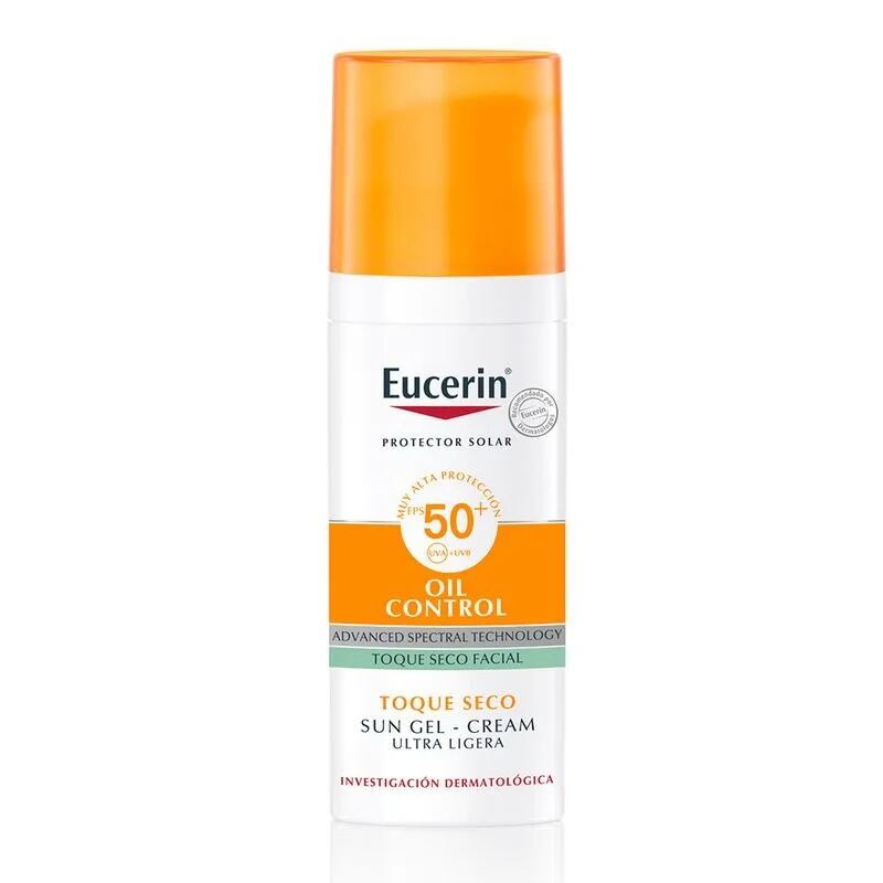 El protector solar de Eucerin es ideal para un toque seco y que se adapte a la piel, sin dejar manchas blancas.