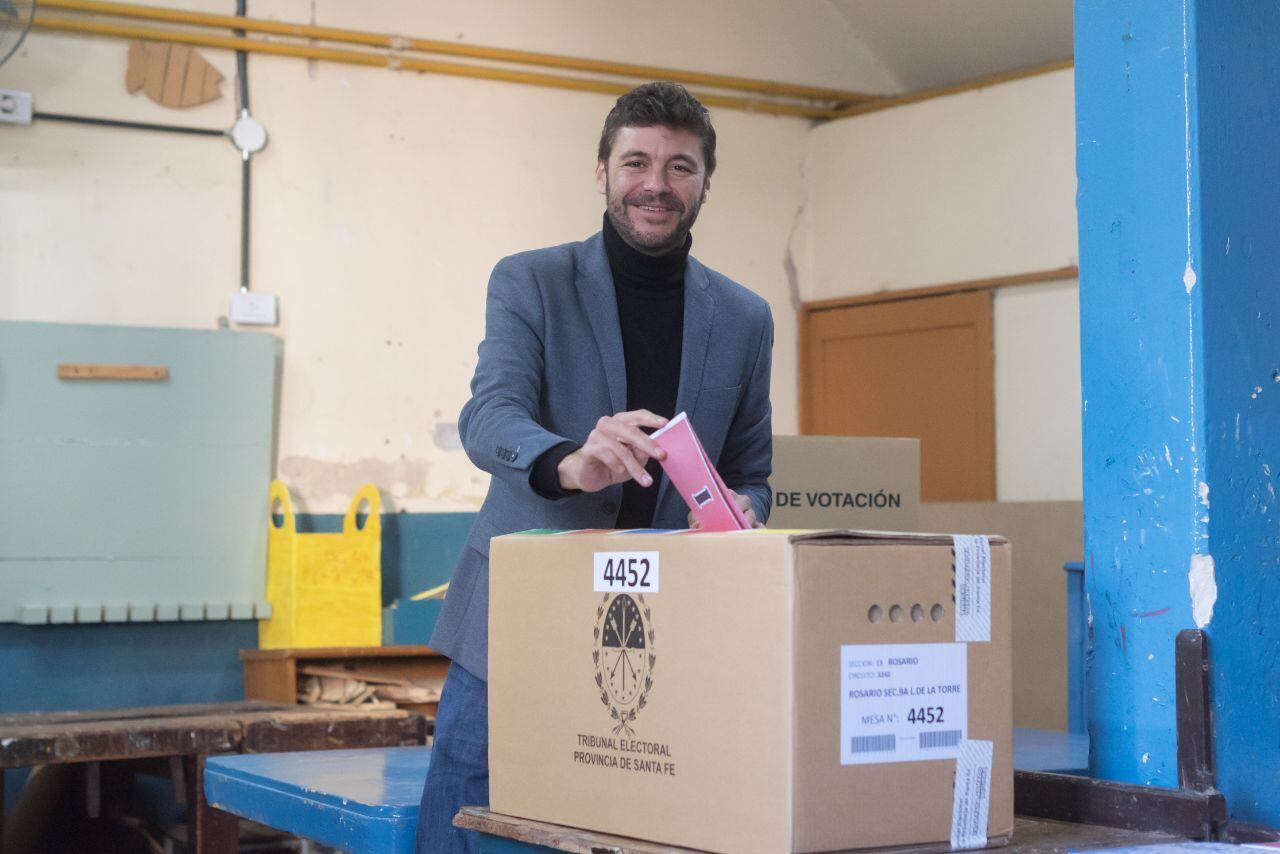 Juan Monteverde ya votó en las elecciones PASO en Rosario.