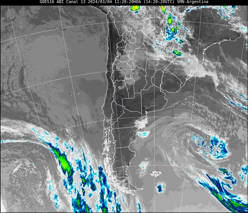 Imagen satelital del país tomada el 4 de marzo de 2024.