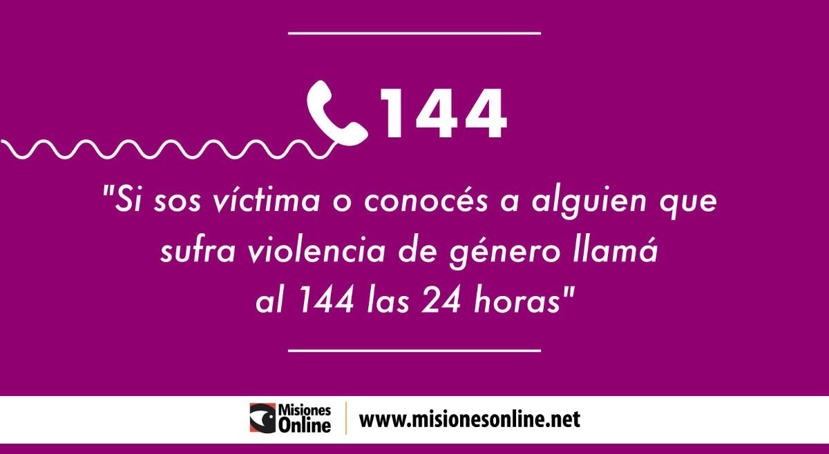 Línea gratuita durante las 24 horas para denunciar violencia.