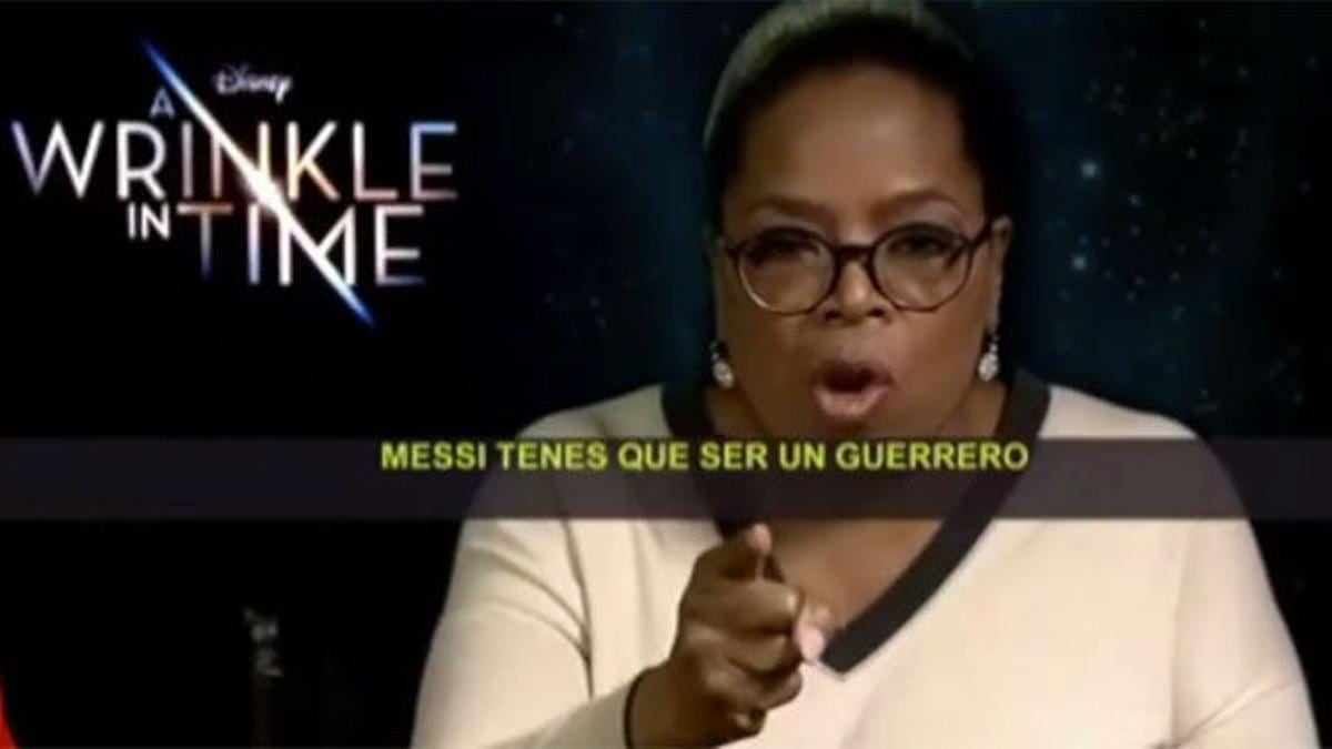 Oprah Winfrey le dedicó un mensaje a Lionel Messi.