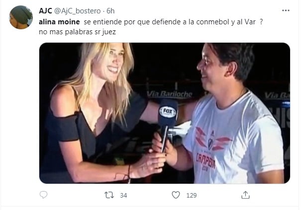 Alina Moine se convirtió en tendencia por su comentario sobre el gol anulado a Boca