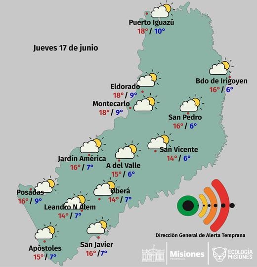 Frío polar y descensos de temperatura en la provincia. DGAT