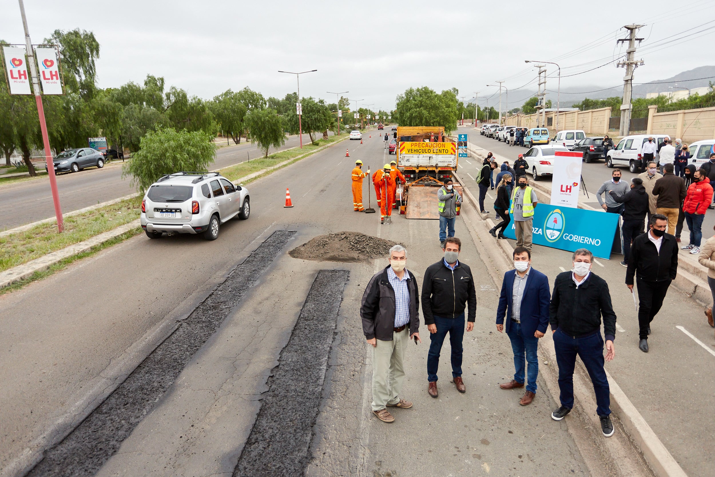 Inicio de obra de remodelación de la calle Regalado Olguín, Las Heras