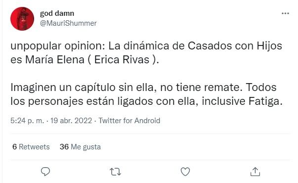 La reacción en las redes por la ausencia de Érica Rivas