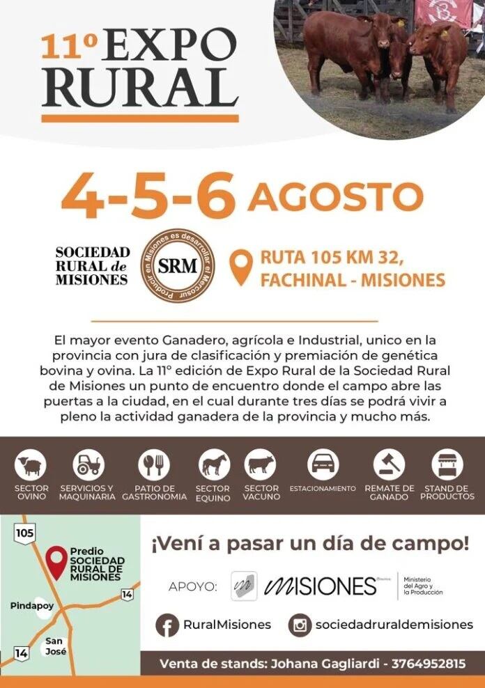 Todo listo para disfrutar de una nueva edición de la Expo Rural de Misiones.