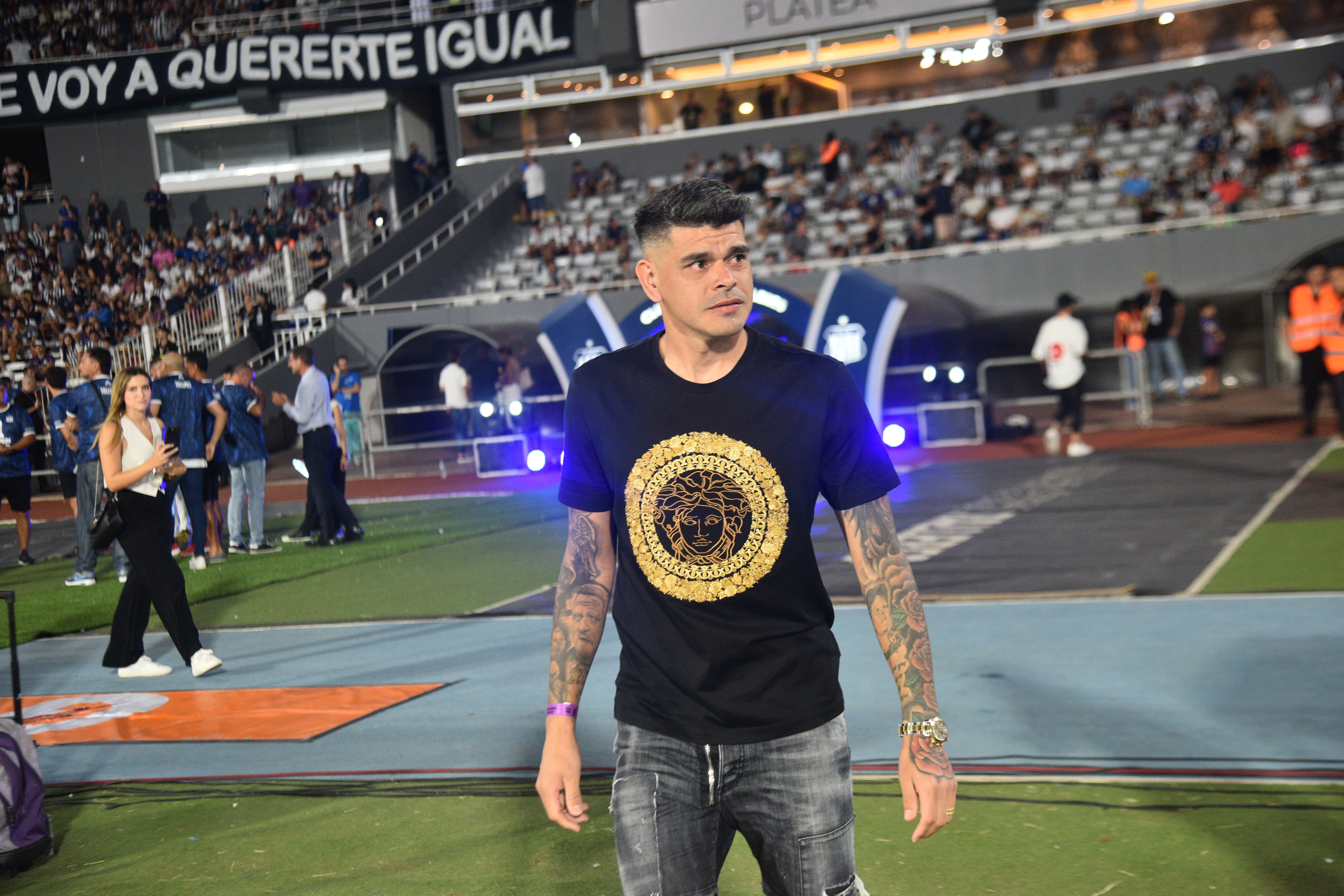 Gustavo Bou, el nuevo refuerzo de Talleres en la previa del encuentro frente a Rosario Central. (Pedro Castillo / La Voz)