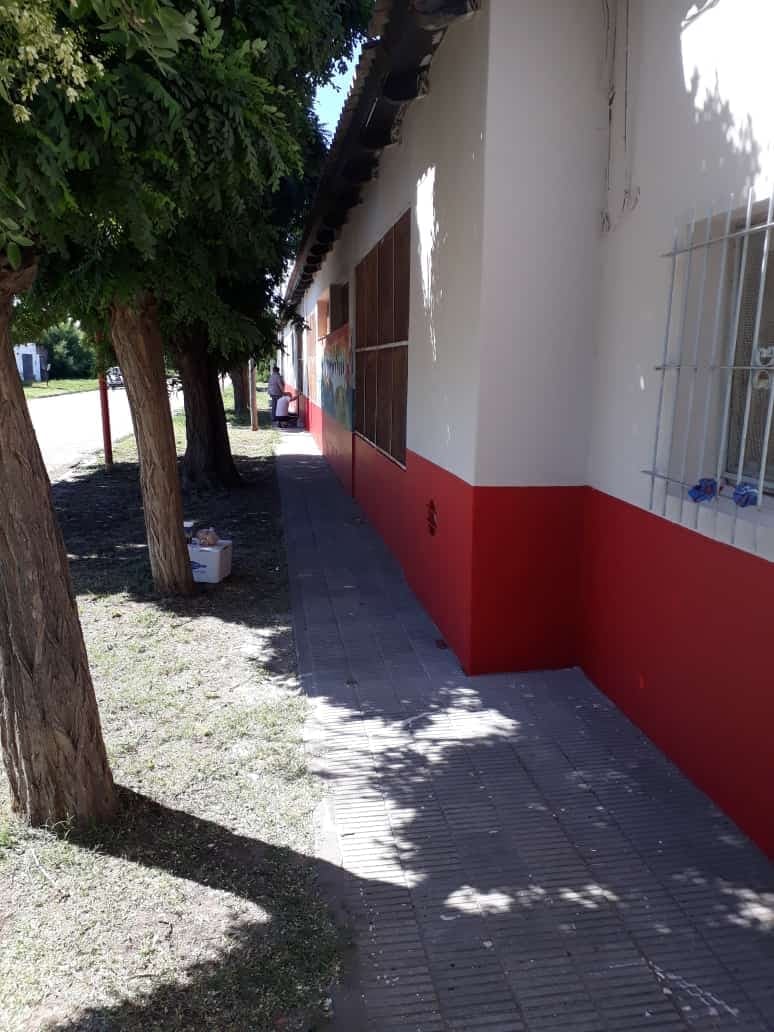 Juntaron dinero propio y pintaron su escuela